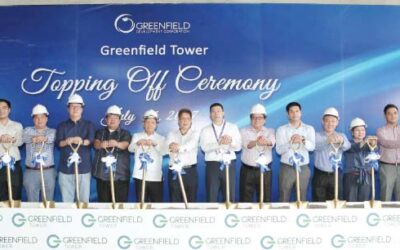 Greenfield District tops off two towers