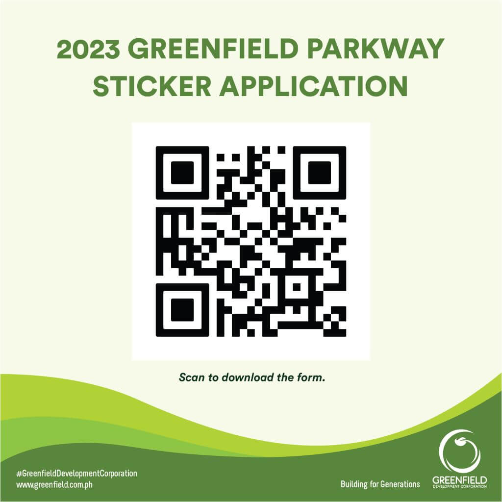 Greenfield 2023 Parkway Sticker Application QR Code