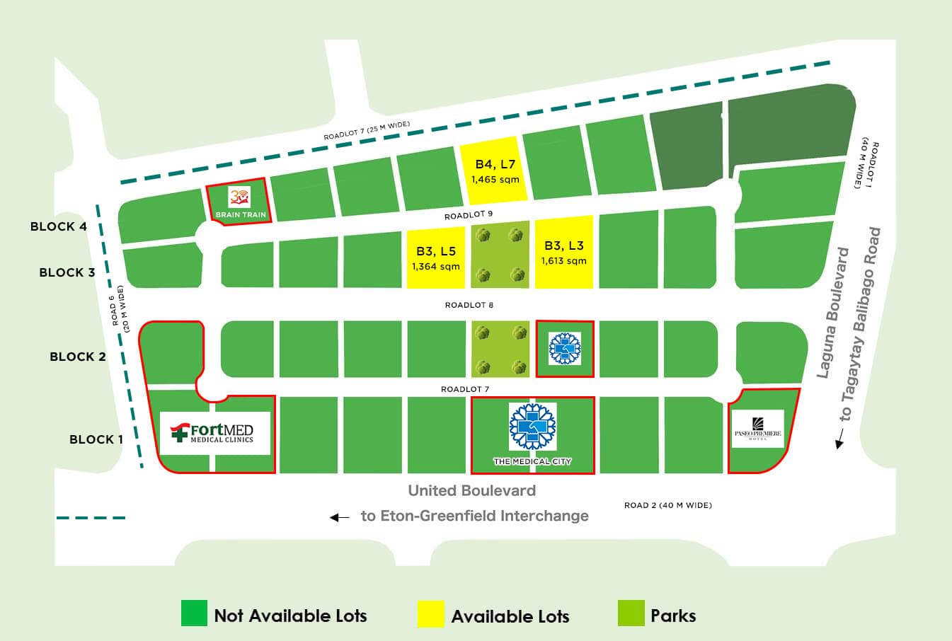 Sta Rosa Business Park Availability Map