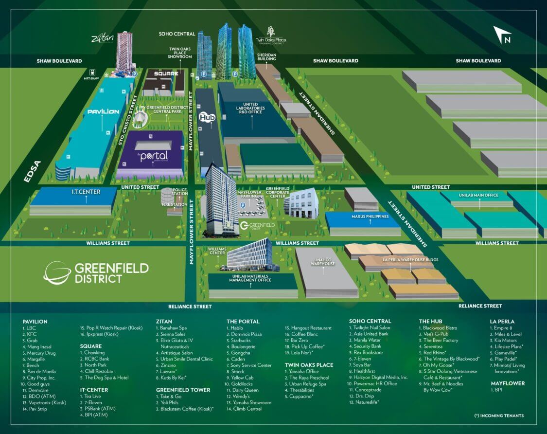 Greenfield Tower Location Map