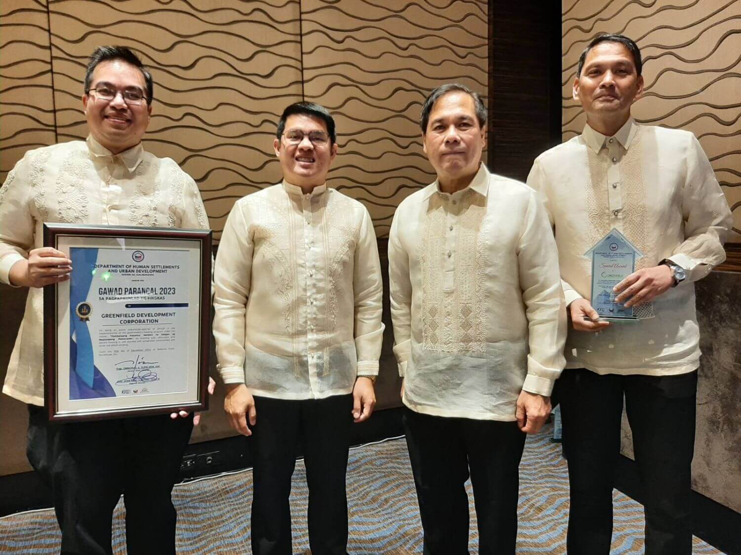 From left to right, Mr. Martin C. de Leon, AVP and Head Condo Divisions of GDC, Eng. Emmanuel Glipo, Director Chief of HREDRD, Atty. Jann Roby Ortero of GDC, and Benjamin Joseph Afable, GIRMI VP Property Head