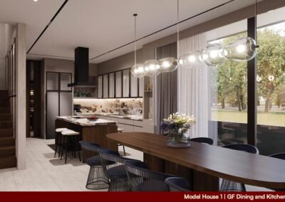 model house 1 - dining and kitchen